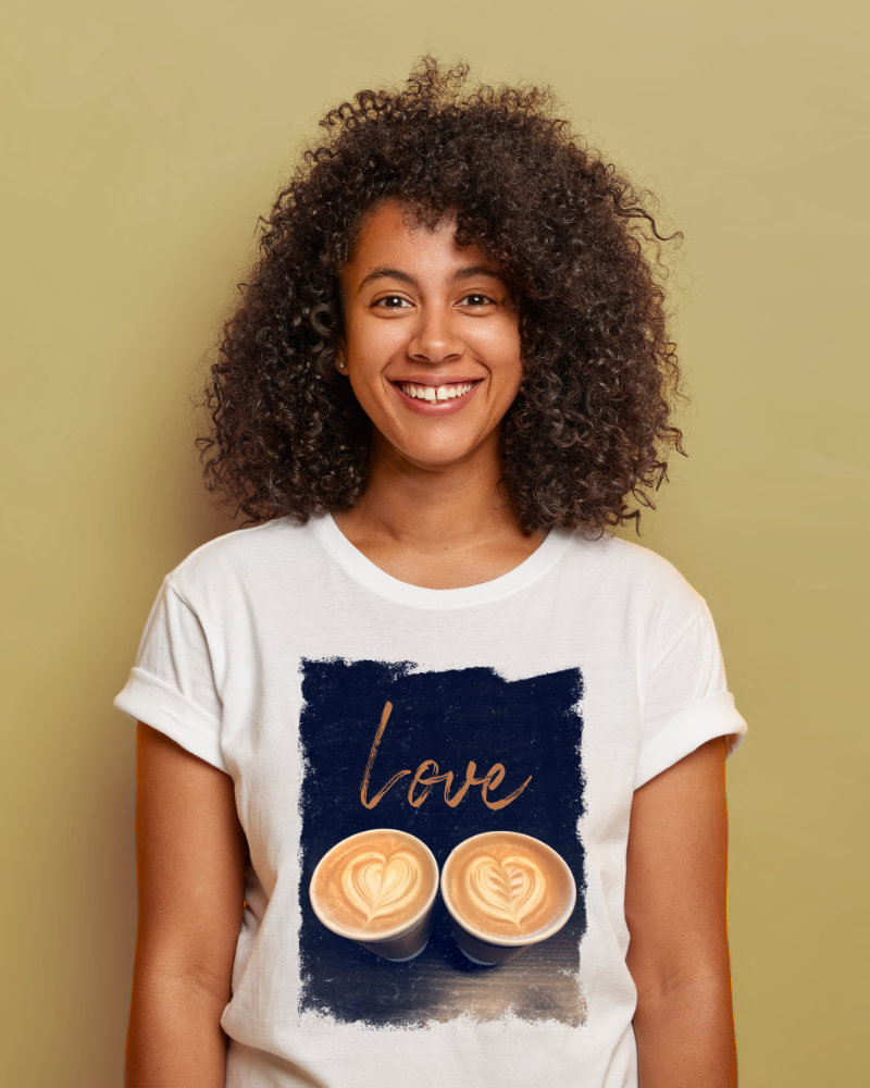 Latte Love Graphic Tee Shirt